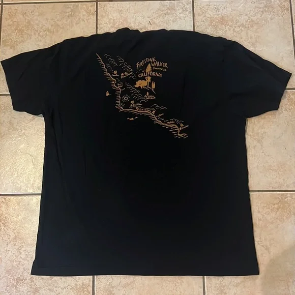 Firestone Walker Brewing California‎ Coastal Map Black Tshirt, Sz 2XL - Picture 4 of 7
